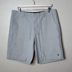 Brooksfield Shorts Men's Large Gray Chino Flat Front Outdoors Preppy